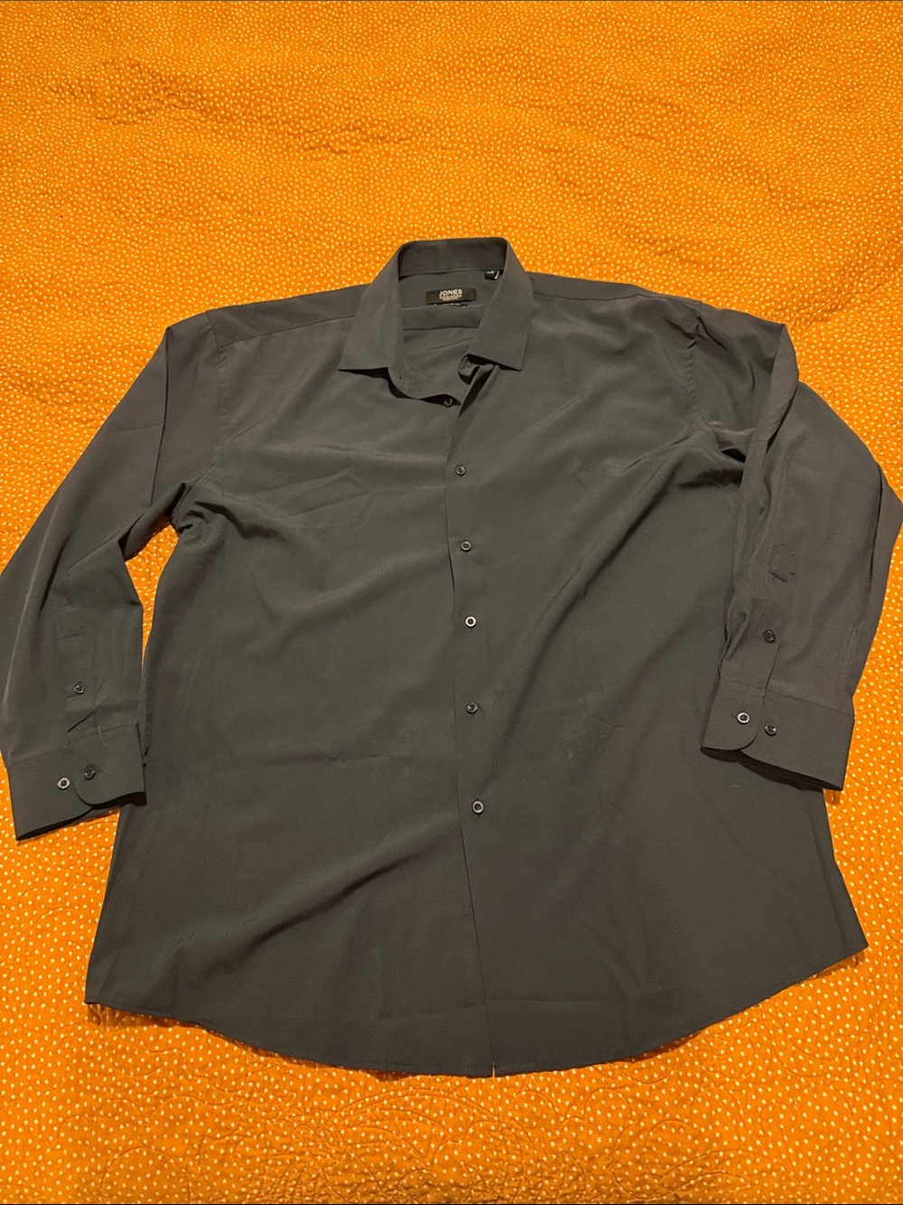 Jones New York Men's Black Long-Sleeve Dress Shirt